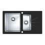Alveus Karat 20 черный 860X500 1+1/2 левая кухонная мойка