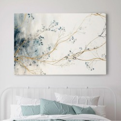 Картина на стену большая на холсте интерьерная "Цветущие ветви" 40х60 см