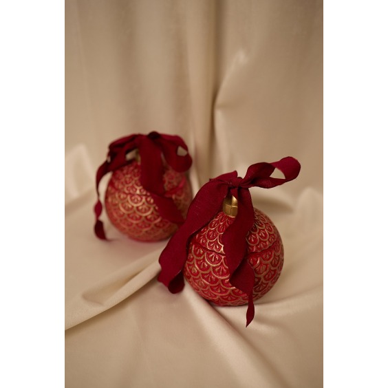 Свеча Red Christmas ball [ Домашнее имбирное печенье ] #3