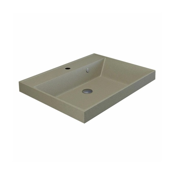 Раковина для ванной кварцевая Uperwood Classic Quartz 60х45х15 см, бежевая матовая, десерт #2