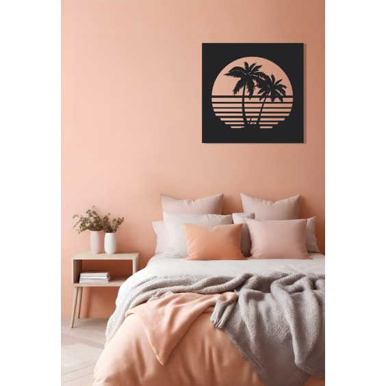 Картина Vice City [ тропический закат ], 45х45х2 см #6
