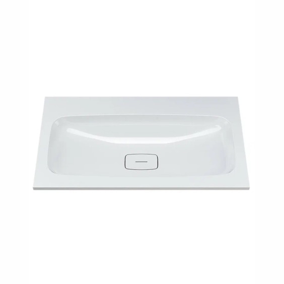 Раковина для ванной Uperwood Smile 80 см, белая глянцевая без отверстия под смеситель #2