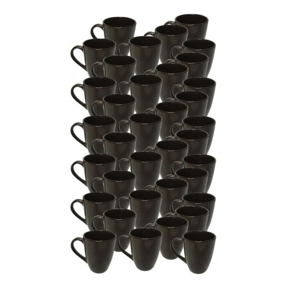 Кружка для чая керамическая глянцевая Office 330мл, Коричневый (36шт) #1