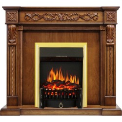 Каминокомплект Neapol - Дуб антик с очагом Fobos FX Brass