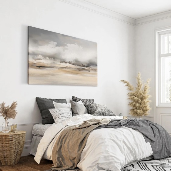 Интерьерная картина "Абстракция полей" на холсте, большая, размер 80х115 см #8 Интерьерная картина "Абстракция полей" на холсте, большая, размер 80х115 см #8