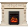 Каминокомплект Corsica - Слоновая кость с патиной (Ширина 1100) с очагом Majestic FX Black