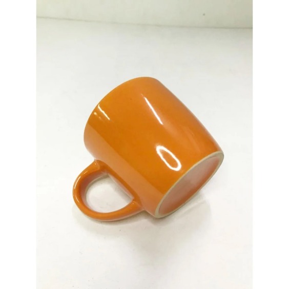 Кружка для чая керамическая глянцевая Smile 330мл, Оранжевый (6шт) #5