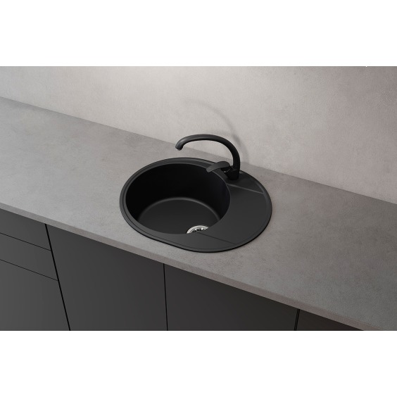 Мойка для кухни кварцевая Ulgran Quartz Nora 585-09, асфальт #2