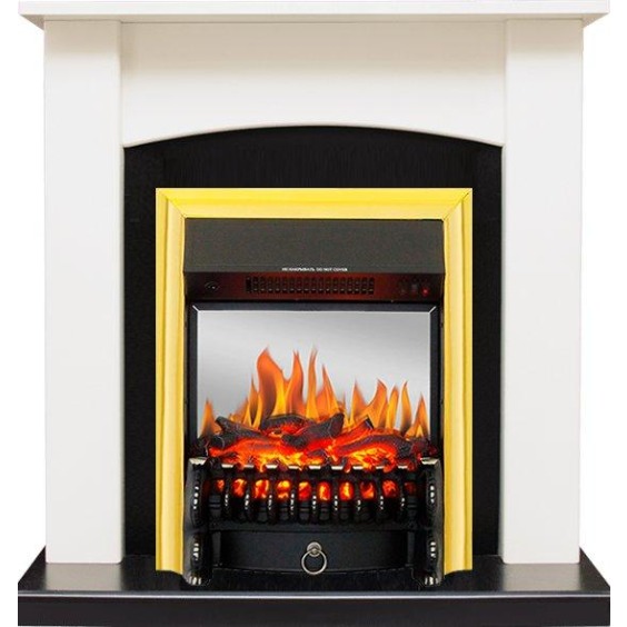 Каминокомплект Baltimore - Слоновая кость, черный с очагом Fobos FX M Brass #1