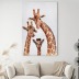 Картина на стену большая на холсте интерьерная "Жирафы", размер 115х80 см