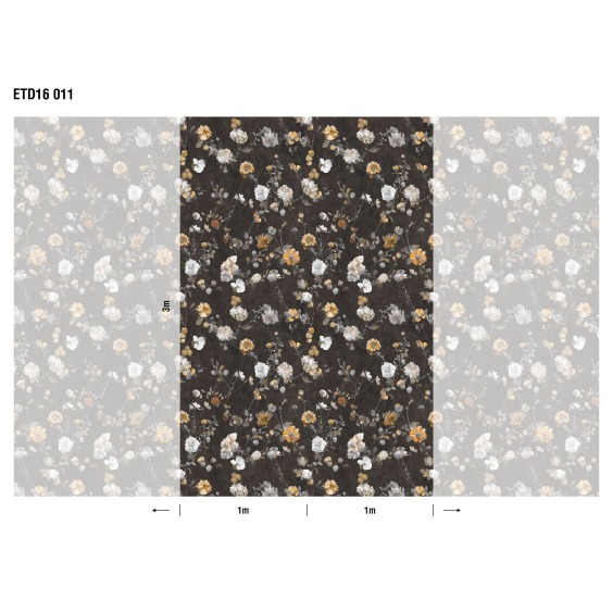 Обои флизелиновые Loymina Etude vol. II Flower Rain ETD16, 011 1х3 м #2