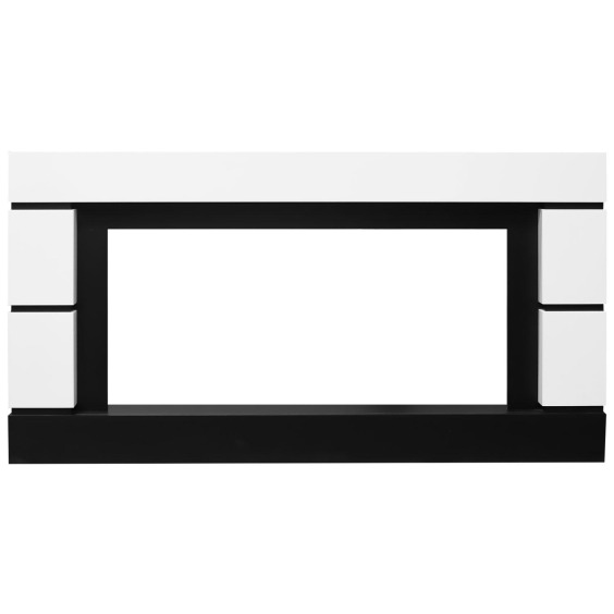 Каминокомплект Modern - Белый с черным (Глубина 300 мм) с очагом Vision 42 LED #2