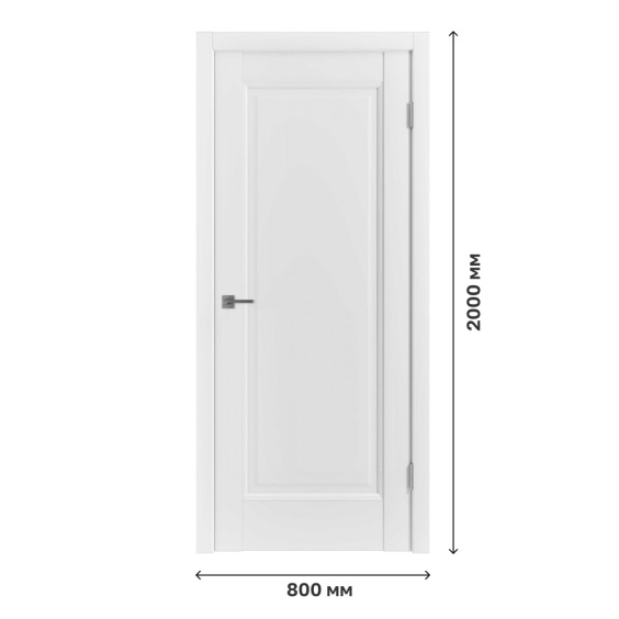 Дверное полотно Emalex 1 Ice, 800х2000 мм #1