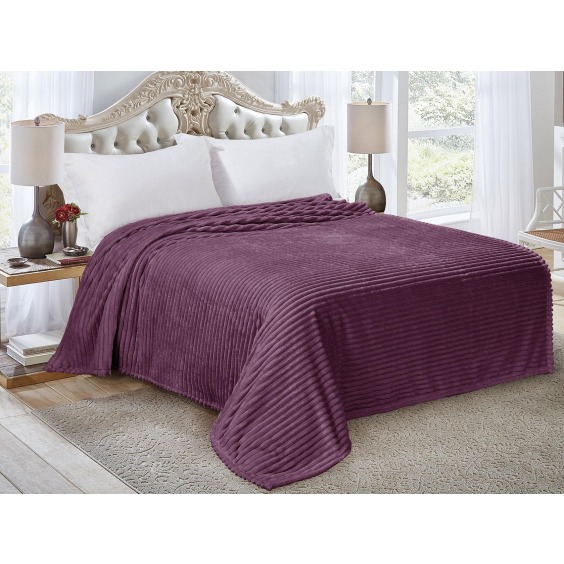 Плед Винченцо Ягодный, велсофт 150х200 см #2