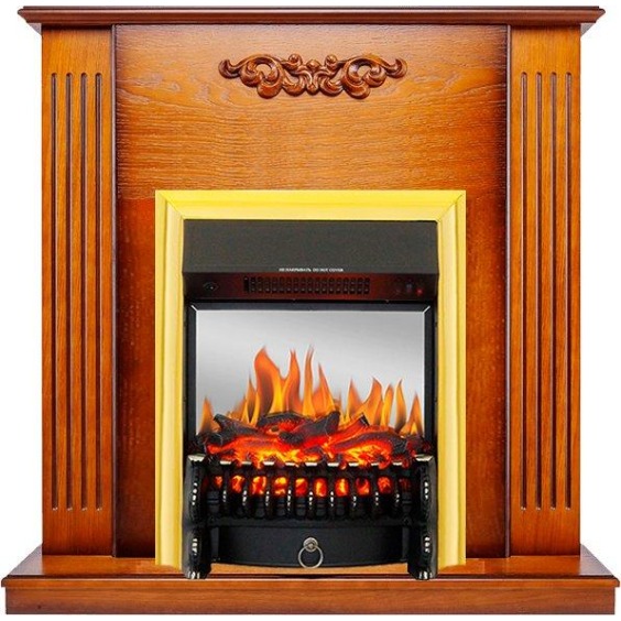 Каминокомплект Lumsden - Дуб антик с очагом Fobos FX M Brass #1