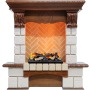 Каминокомплект Pierre Luxe - Дуб / Шампань (Высота 975мм) с очагом Cassette 400 LNH-INT (с дровами)