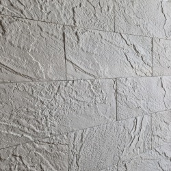 Гибкий каменный шпон Брекчия, Белый, 480х200 мм (0,5 м2)