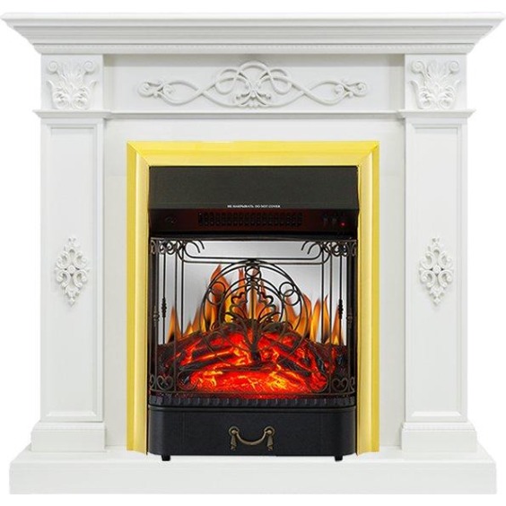 Каминокомплект Derby - Белый дуб с очагом Majestic FX M Brass #1