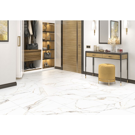 GFU6060ECL04R керамогранит матовый Alma Ceramica Extra Calacatta  600*600 (5 шт в уп/54 м в пал) #2