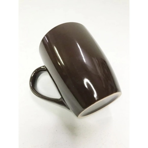 Кружка для чая керамическая глянцевая Office 330мл, Коричневый (12шт) #4
