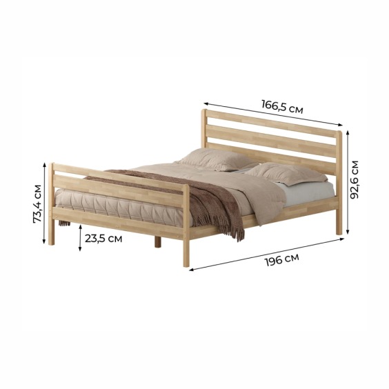 Комплект кровать Лето База 160x190+В3+Н3, без обработки #1