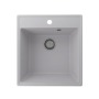Кухонная мойка Ulgran Quartz Forte 460 квадратная-04 Платина