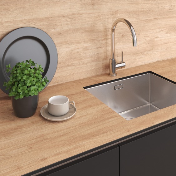 Фартук на стену Компакт-плита HPL Sagora Сантьяго 0634/Mw, 4200 x 1320 x 4 мм #2