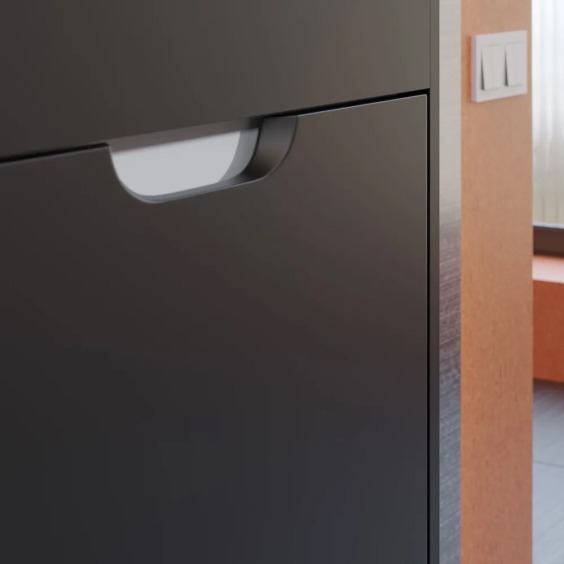 Тумба под раковину для ванной подвесная Uperwood Modul 60х21х60 см, черная матовая #13