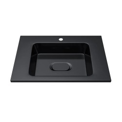 Раковина для ванной Uperwood Modul 65х45х12 см, черная глянцевая