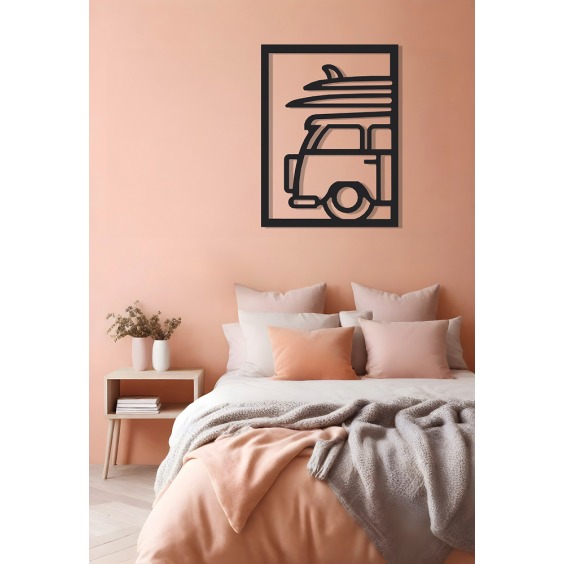  Картина Camper [ ретро-фургон с досками ], 43х33х2 см #6