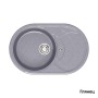 Кухонная мойка врезная из искусственного камня QR 12, Серый, Глянец