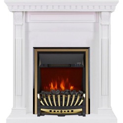 Каминокомплект Orlean - Белый с очагом Aspen Gold