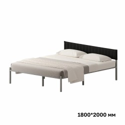 Комплект Лофт кровать 180х200 серая с черным чехлом тк 04 Комплект Лофт кровать 180х200 серая с черным чехлом тк 04