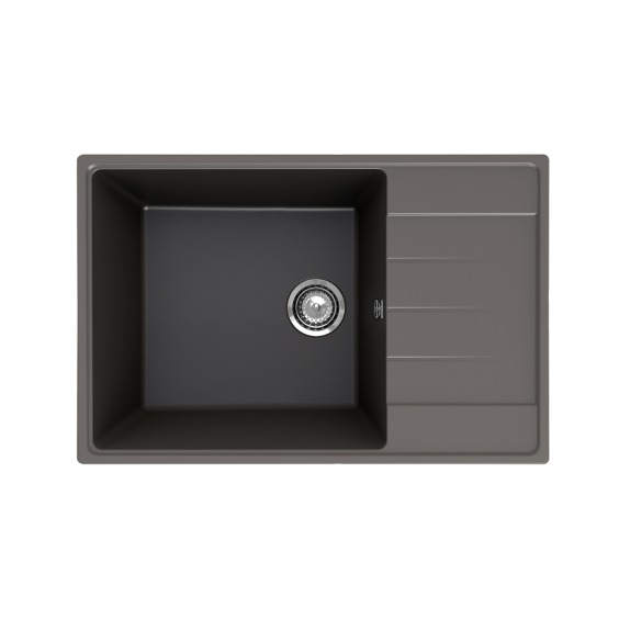 Мойка для кухни кварцевая Ulgran Quartz Prima 760-09, асфальт #1