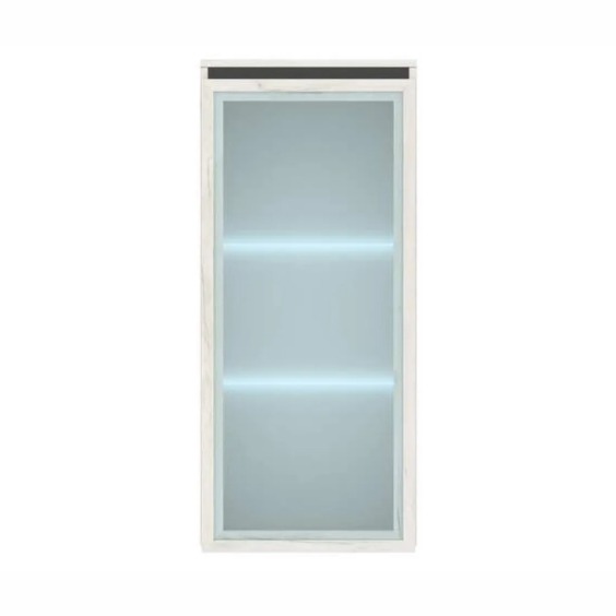 Пенал навесной Гретта 1В Крафт белый-Антрацит #1