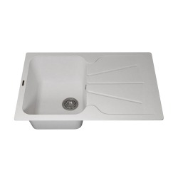 Кухонная мойка кварцевая Uperwood Quartz UPD-04-01, прямоугольная, белая