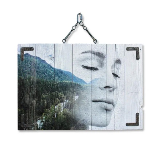 Картина "Девушка/горы 2" 60х40 см #1