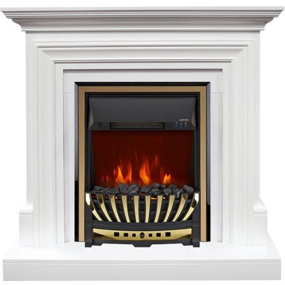 Каминокомплект Bradford - Белый с очагом Aspen Gold #1