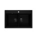 Мойка для кухни кварцевая Ulgran Quartz Ruma 780-07, уголь