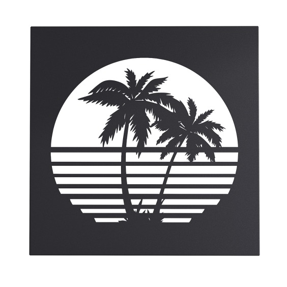 Картина Vice City [ тропический закат ], 45х45х2 см #1