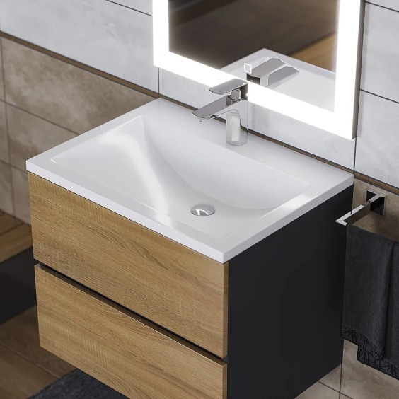 Раковина для ванной Uperwood Self 60х45х15 см, белая глянцевая #4