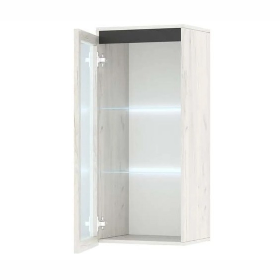 Пенал навесной Гретта 1В Крафт белый-Антрацит #2