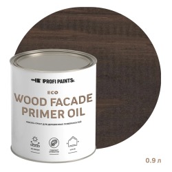 Масло-грунт по дереву для наружных работ Profipaints ECO Wood Fasade Primer Oil 0.9л, Серо-коричневый