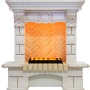 Каминокомплект Pierre Luxe - Слоновая кость / Шампань (Высота 975мм) с очагом Cassette 400 LNH-INT PS (без дров)