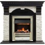 Каминокомплект Dublin - Венге / Сланец белый с очагом Cavendish