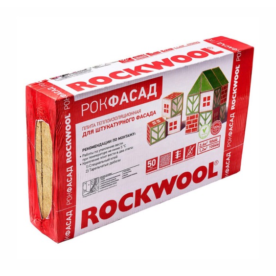 Утеплитель Rockwool Рокфасад Д Экстра 1000х600х100 мм, 3 шт. уп #2