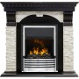 Каминокомплект Dublin - Венге / Сланец белый с очагом Flagstaff