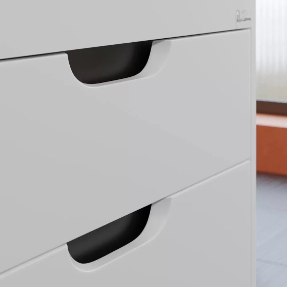 Тумба под раковину для ванной подвесная Uperwood Modul 61х44,4х55 см, белая/графит #10