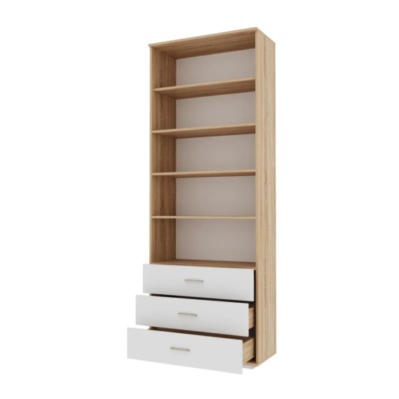 Шкаф Италия ШК3Я-800 Сонома-Белый глянец (прихожая) #2 Шкаф Италия ШК3Я-800 Сонома-Белый глянец (прихожая) #2