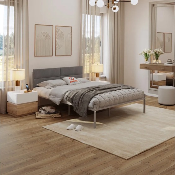 Комплект кровать Металика Б180Х190+Г3 Цвет Серый + 2 компл сп vel-RS-15-180 #3